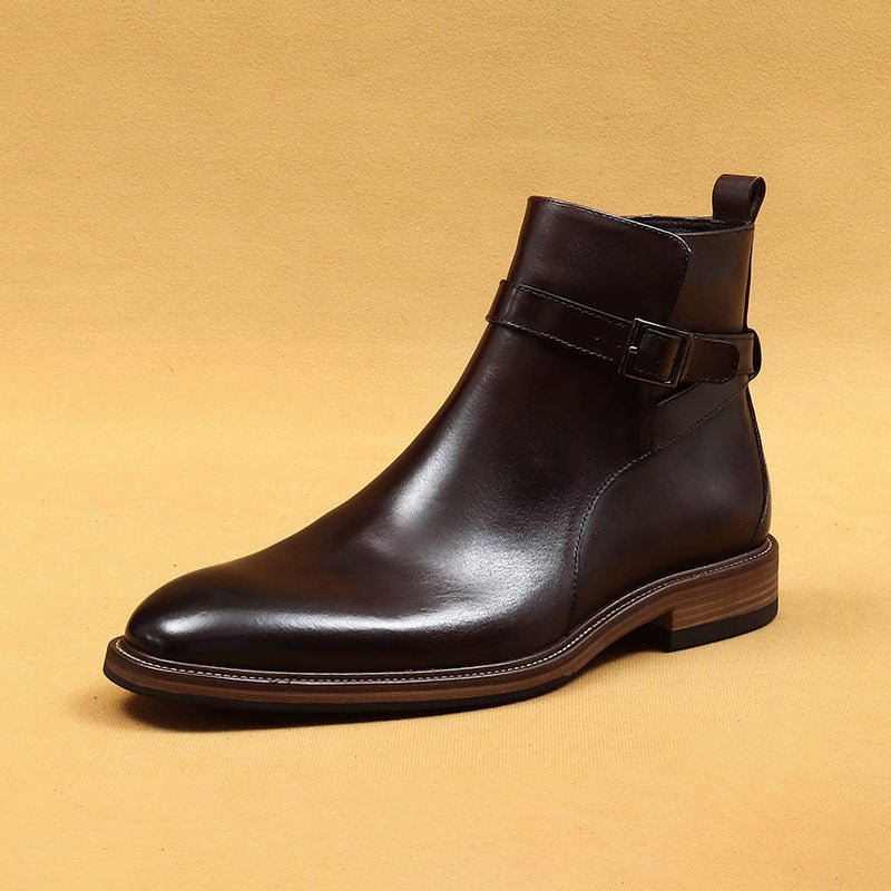 Business Formal Ankle Boots With Genuine Leather Lining - IVOIRART.COM