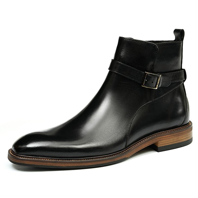 Business Formal Ankle Boots With Genuine Leather Lining - IVOIRART.COM