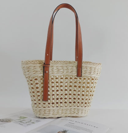 Sac tissé fait main avec fermeture éclair pour femmes