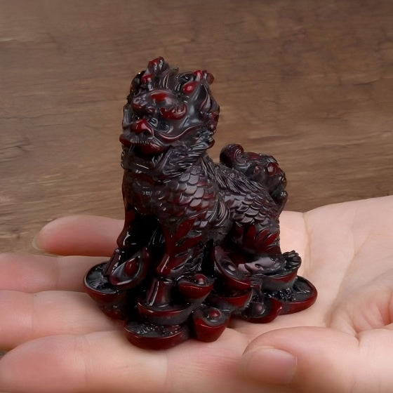 Ornements en Lingot d'Or Kirin en Cuivre Lucky Jinbao, Décoration Feng Shui pour Bureau et Maison, Cadeaux Haut de Gamme pour Crémaillère et Entreprises