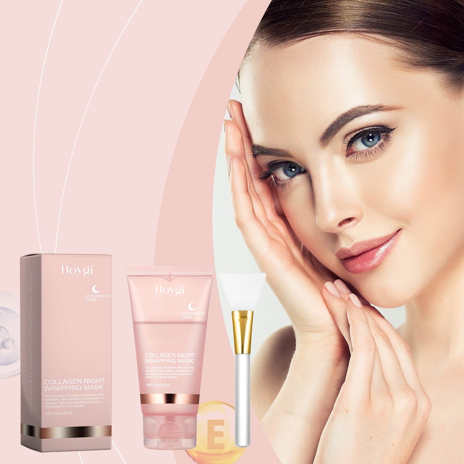 Masque Effaçable au Collagène pour Nettoyage et Hydratation du Visage
