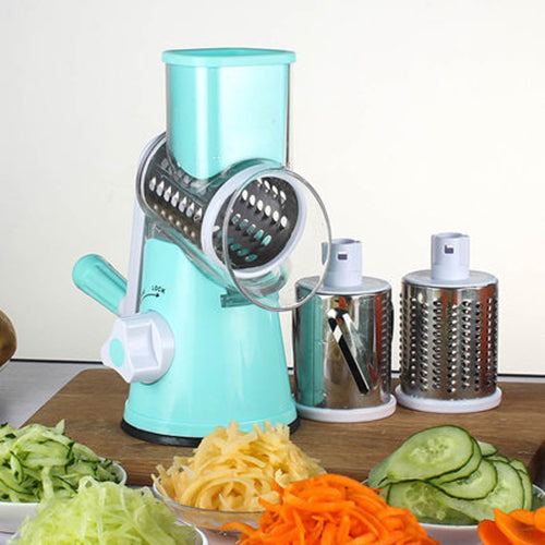 Accessoires de Cuisine Manuel Multifonctionnel Mandoline Ronde pour Pommes de Terre Légumes Fromage