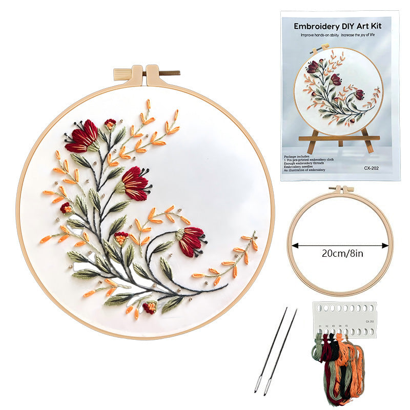 Paquet de Matériaux de Broderie de Fleurs Décoration Ornements