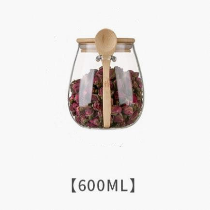 Large Capacity Transparent Glass Grains Snack Storage Sealed Cans