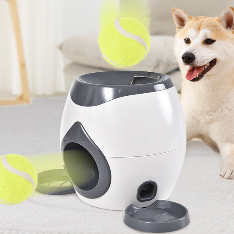 Distributeur Intelligent de Friandises avec Lanceur de Balles de Tennis pour Animaux
