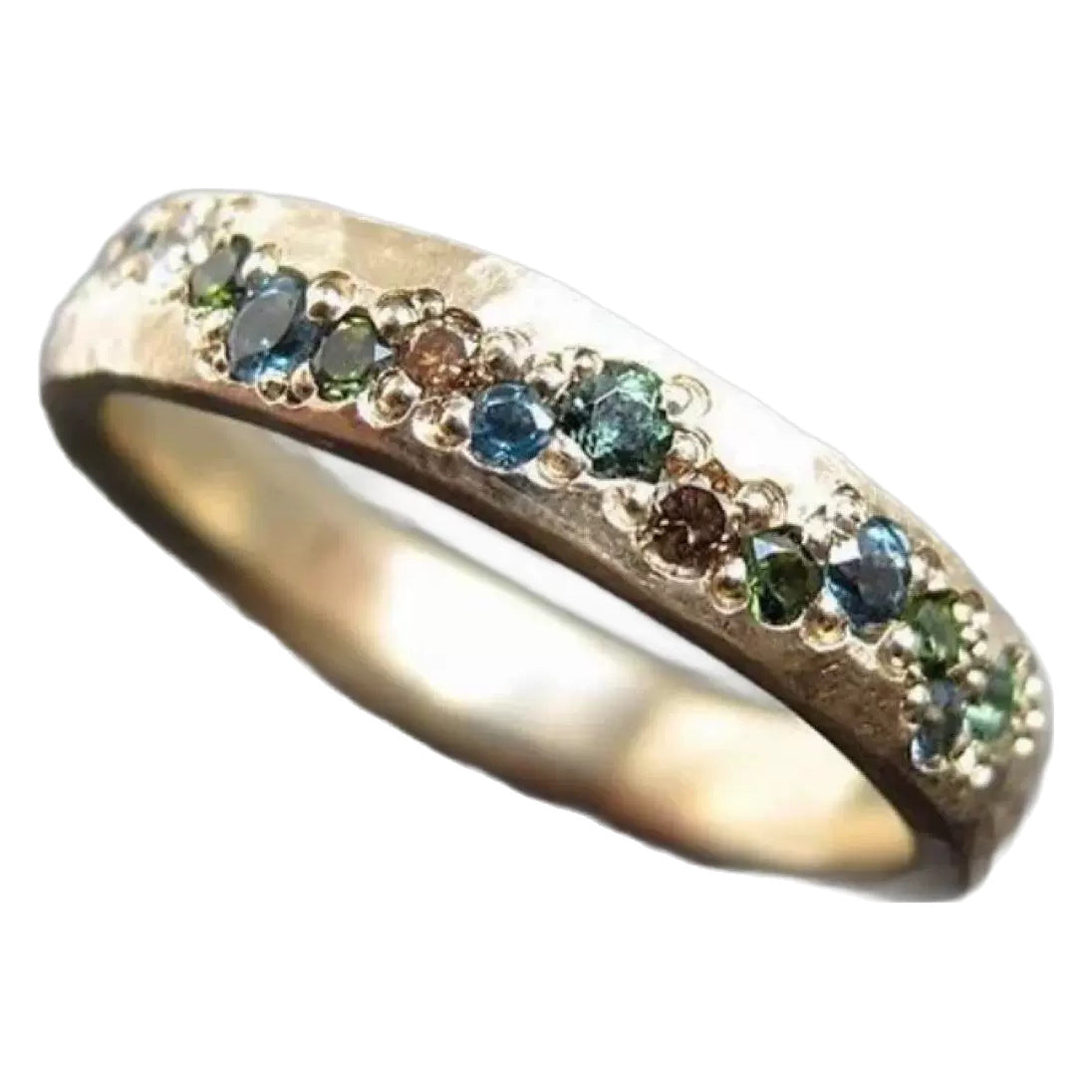 Bague en Zircon Bijoux Ciel Étoilé Opale Design Minimaliste