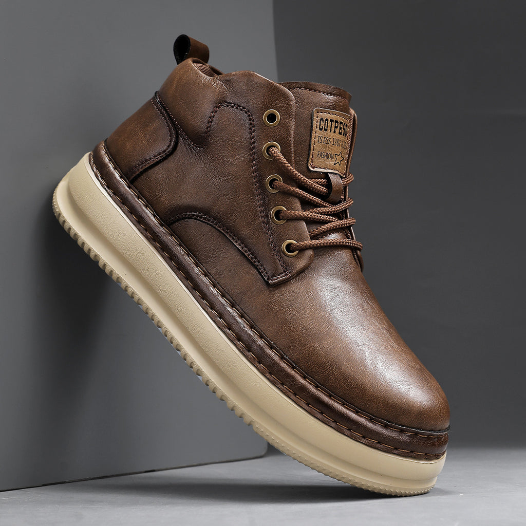 Bottes rétro mi-montantes pour hommes décontractés au style vintage unique