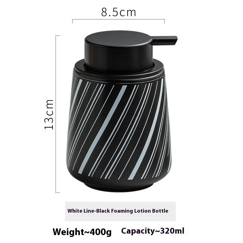 Bouteille en céramique mousse étincelante simple avec blocage de couleur moderne