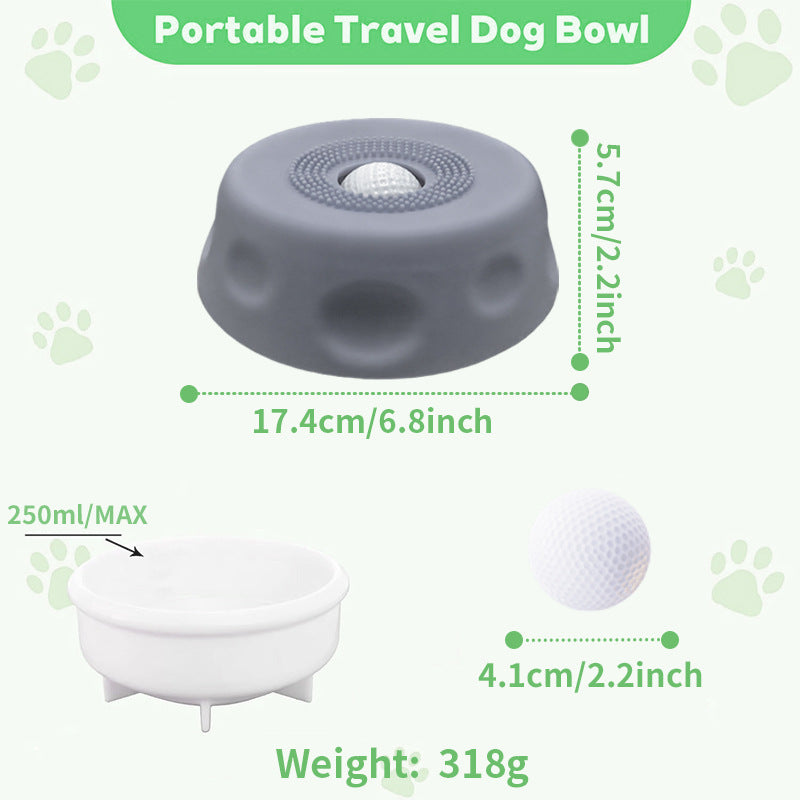 Gamelle Léchable Liquide pour Chien à Nourrissage Lent Antidérapante Sphérique