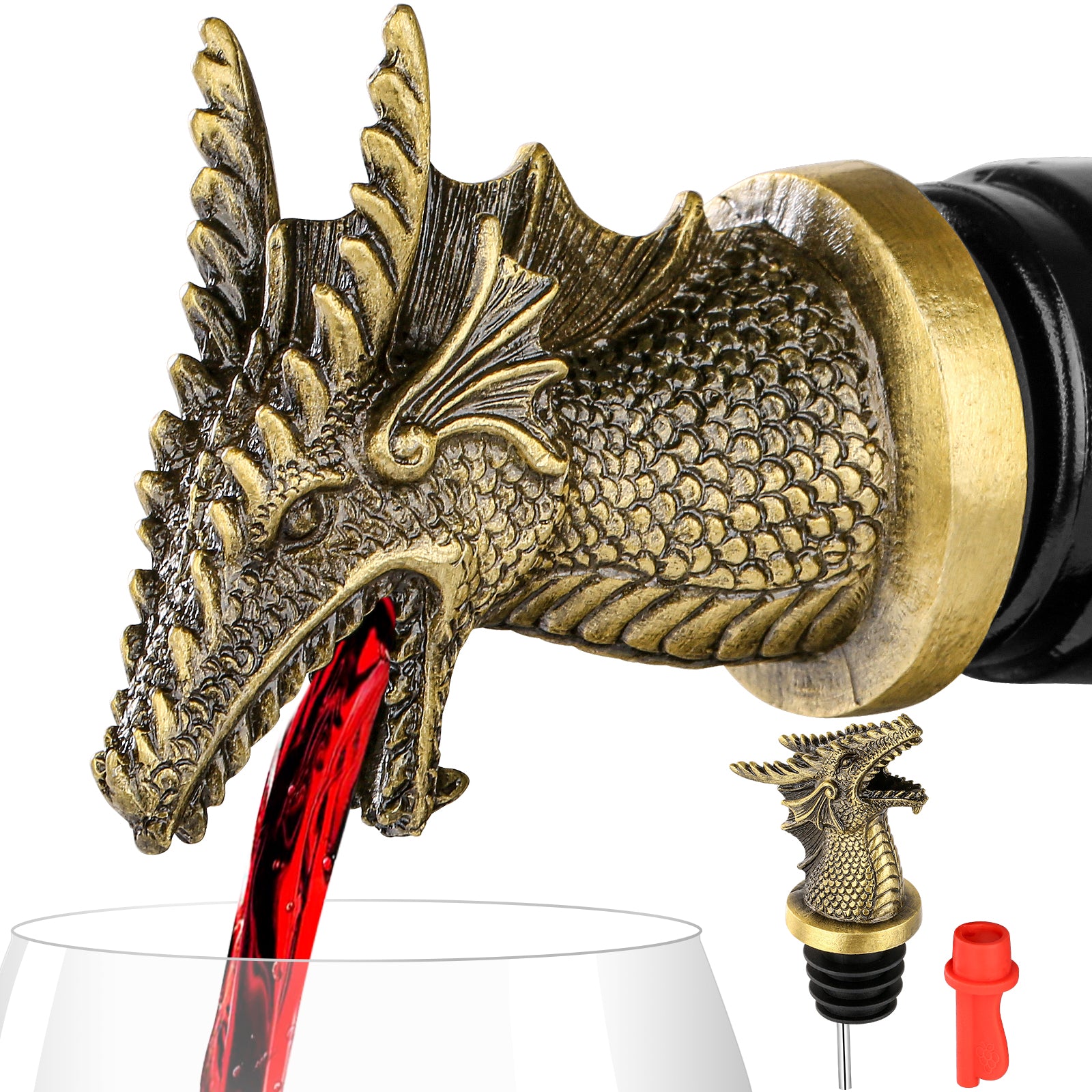Distributeur à Double Fonction, Bouchon à Vin et Bouteille, Accessoire de Cuisine pour Cocktails et Whisky