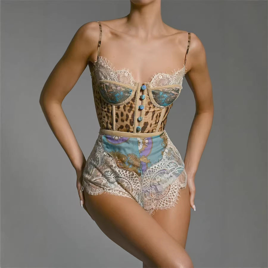 Combinaison sexy à fines bretelles en dentelle pour femme – Nouvelle tendance mode