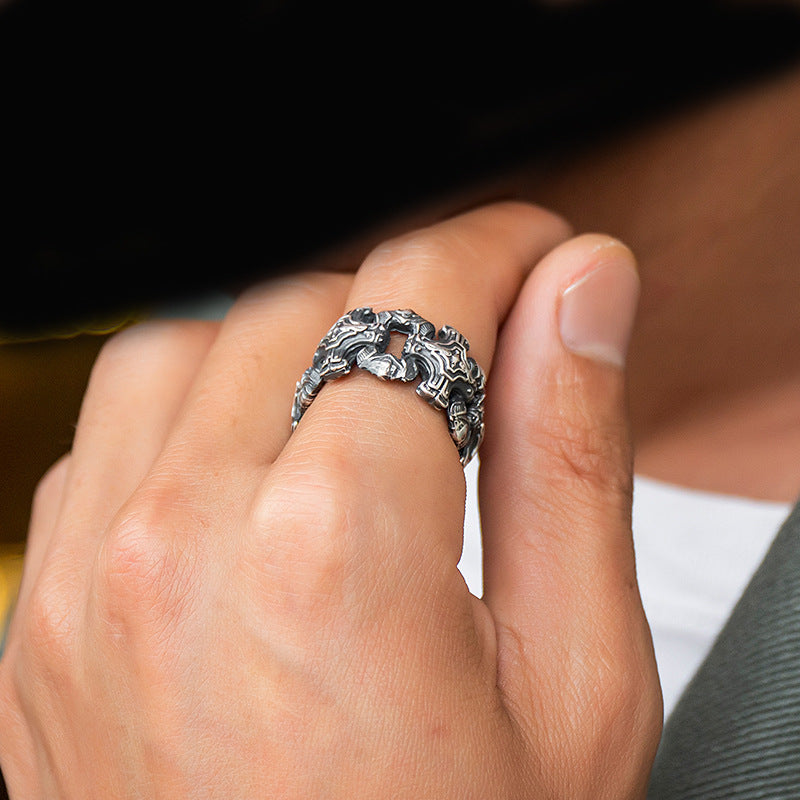 Bague Croix Rétro Polyvalente pour Homme