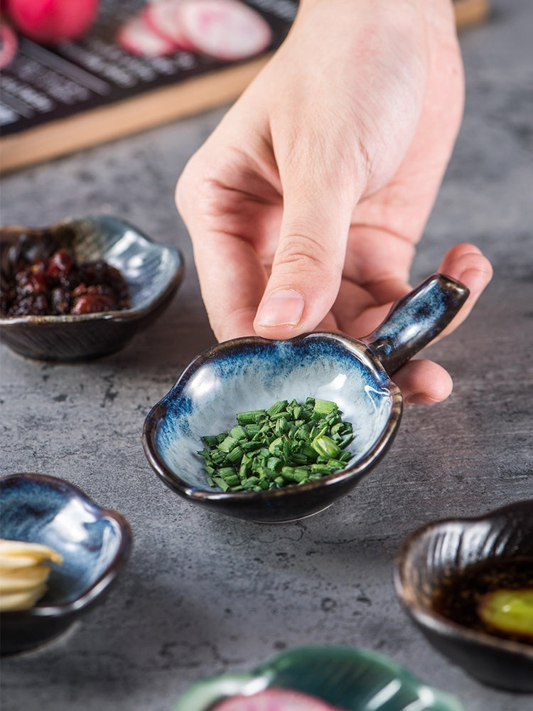 Creative Personality Of Ceramic Household Dipping Sauce Seasoning Dishes With Handles