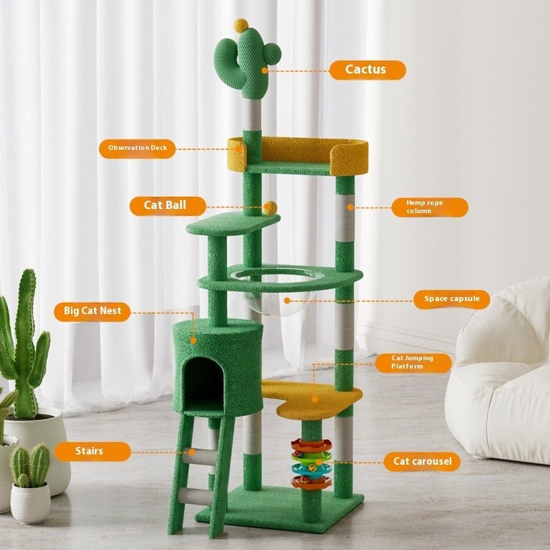Cactus Cat Climbing Frame Large Toy - IVOIRART.COM