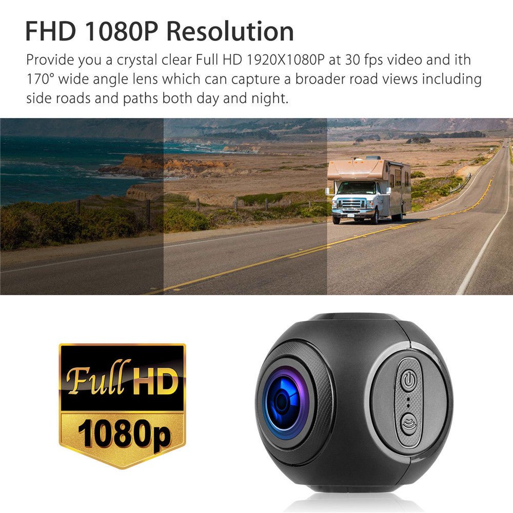Caméra Dashboard Mini WiFi Voiture FHD 1080P avec GPS, Capteur G, Vision Nocturne - IVOIRART.COM