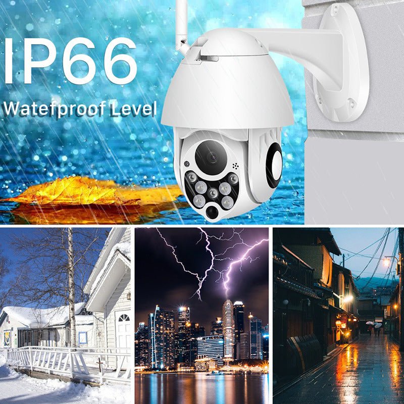 Caméra de surveillance d’extérieur Wi-Fi, vision nocturne, étanche, dôme HD, 1080p - IVOIRART.COM
