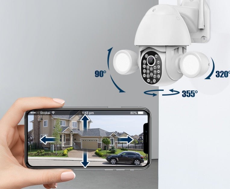 Caméra de Surveillance Double Projecteur avec Caméra HD 3Mp pour Maison Intelligente - IVOIRART.COM