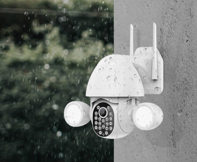 Caméra de Surveillance Double Projecteur avec Caméra HD 3Mp pour Maison Intelligente - IVOIRART.COM