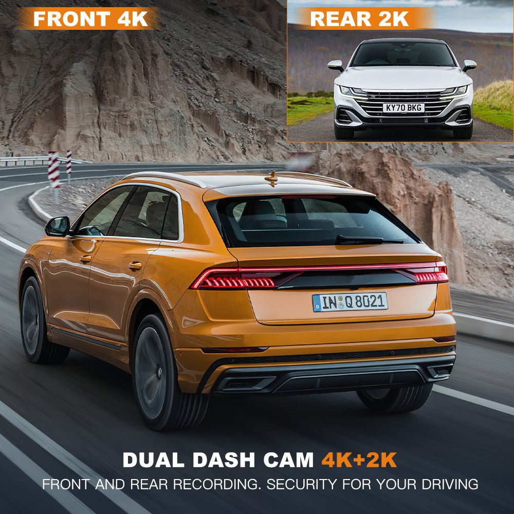 Caméra de tableau avant et arrière 4K HD double enregistrement avec GPS 128Go5G - IVOIRART.COM