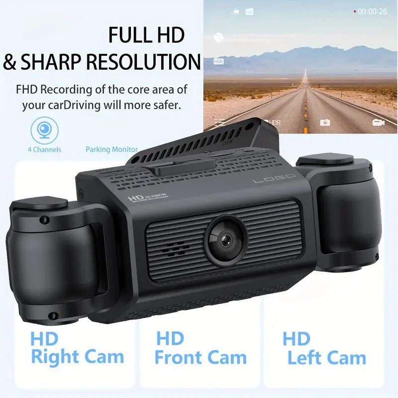 Caméra de tableau de bord 1080P, HD avec vision nocturne et surveillance parking - IVOIRART.COM