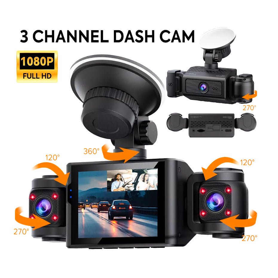 Caméra de tableau de bord 1080P, HD avec vision nocturne et surveillance parking - IVOIRART.COM