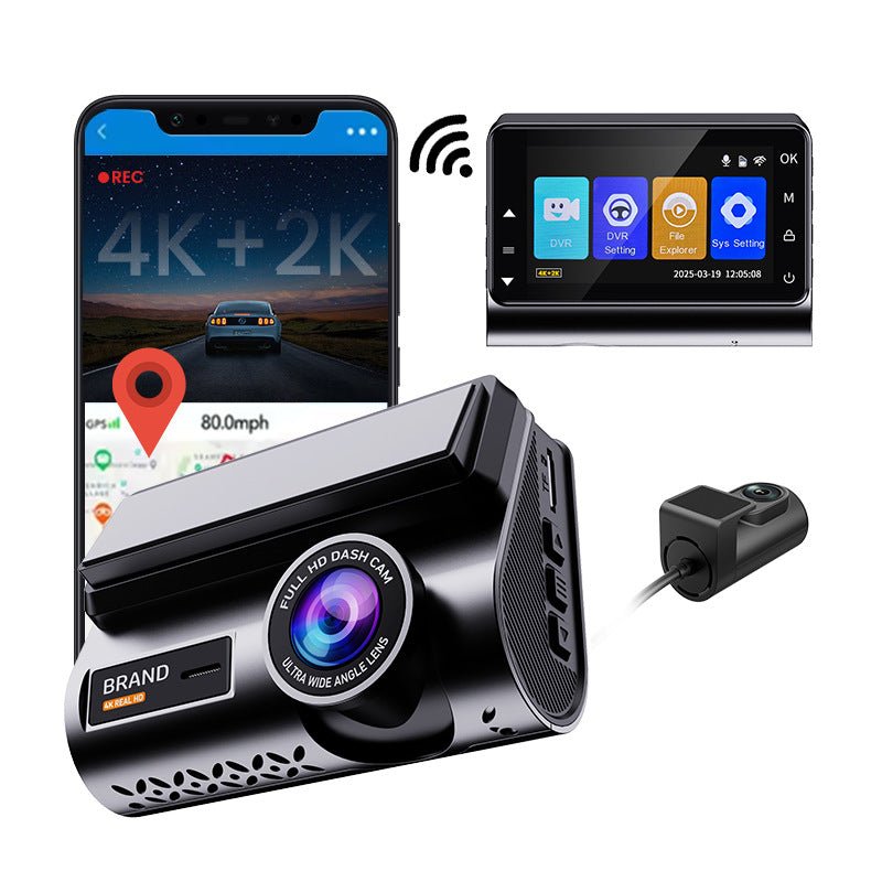 Caméra de tableau de bord HD 4K/2K double face 3 pouces avant et arrière modèleX - IVOIRART.COM