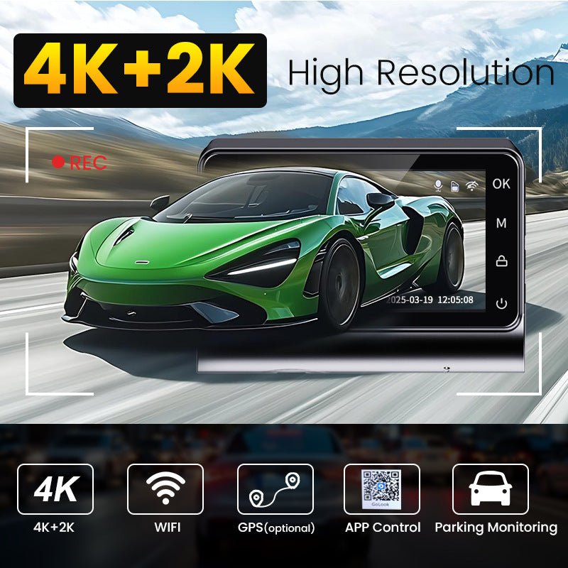 Caméra de tableau de bord HD 4K/2K double face 3 pouces avant et arrière modèleX - IVOIRART.COM