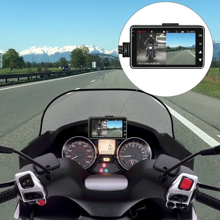 Caméra de Tableau de Bord pour Moto avec Double Objectif, Étanche et Haute Définition - IVOIRART.COM