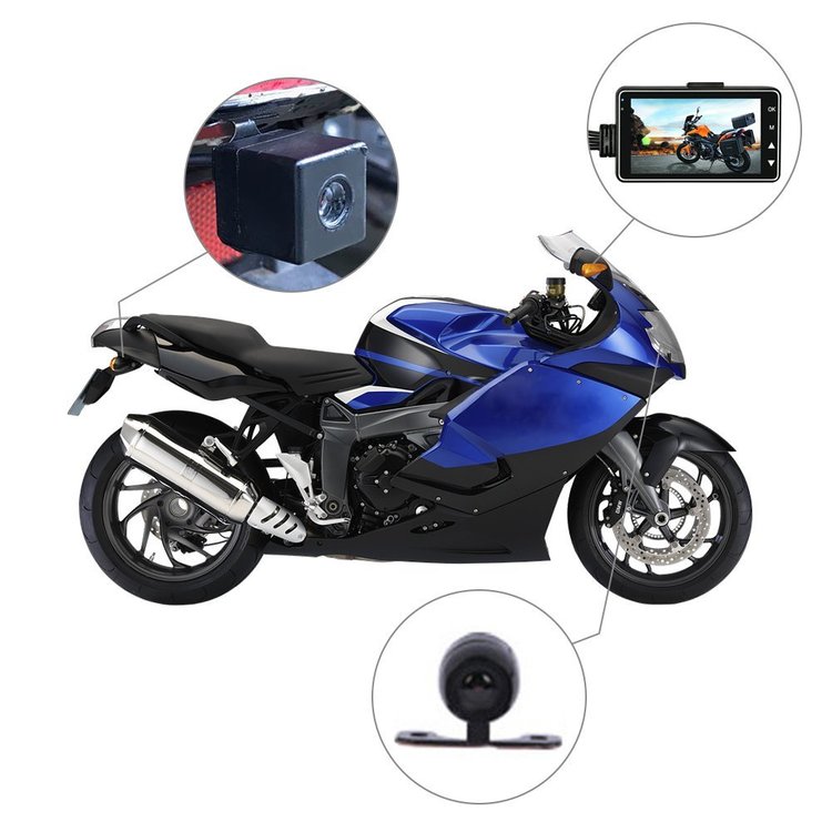 Caméra de Tableau de Bord pour Moto avec Double Objectif, Étanche et Haute Définition - IVOIRART.COM