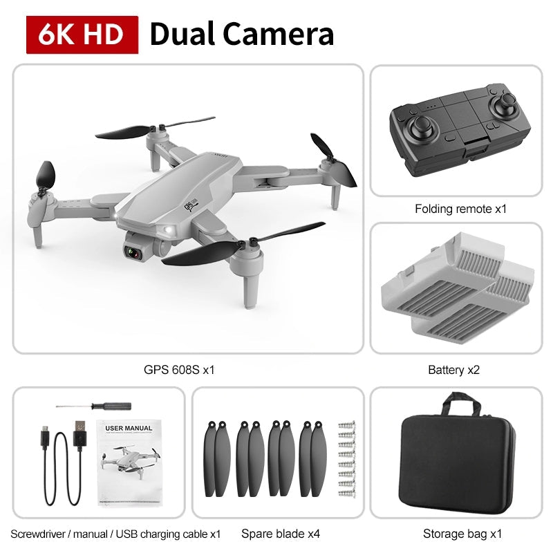Caméra double haute définition GPS avec contrôle à distance 4 canaux pour drone - IVOIRART.COM