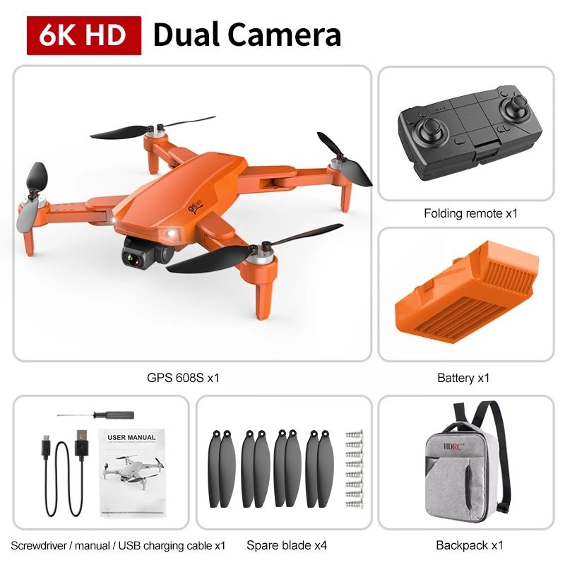 Caméra double haute définition GPS avec contrôle à distance 4 canaux pour drone - IVOIRART.COM