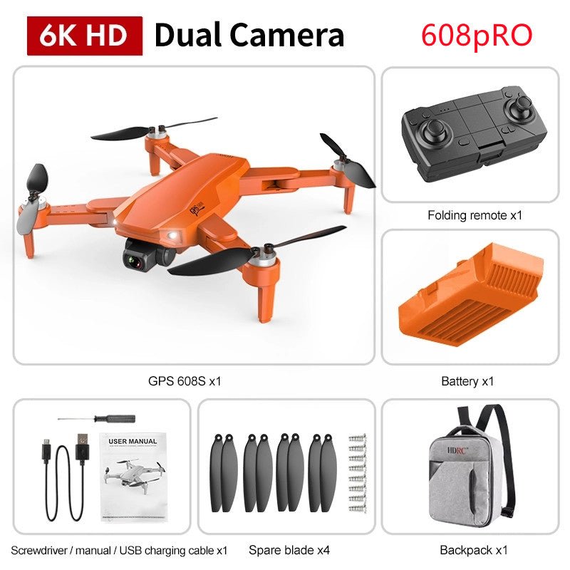 Caméra double haute définition GPS avec contrôle à distance 4 canaux pour drone - IVOIRART.COM