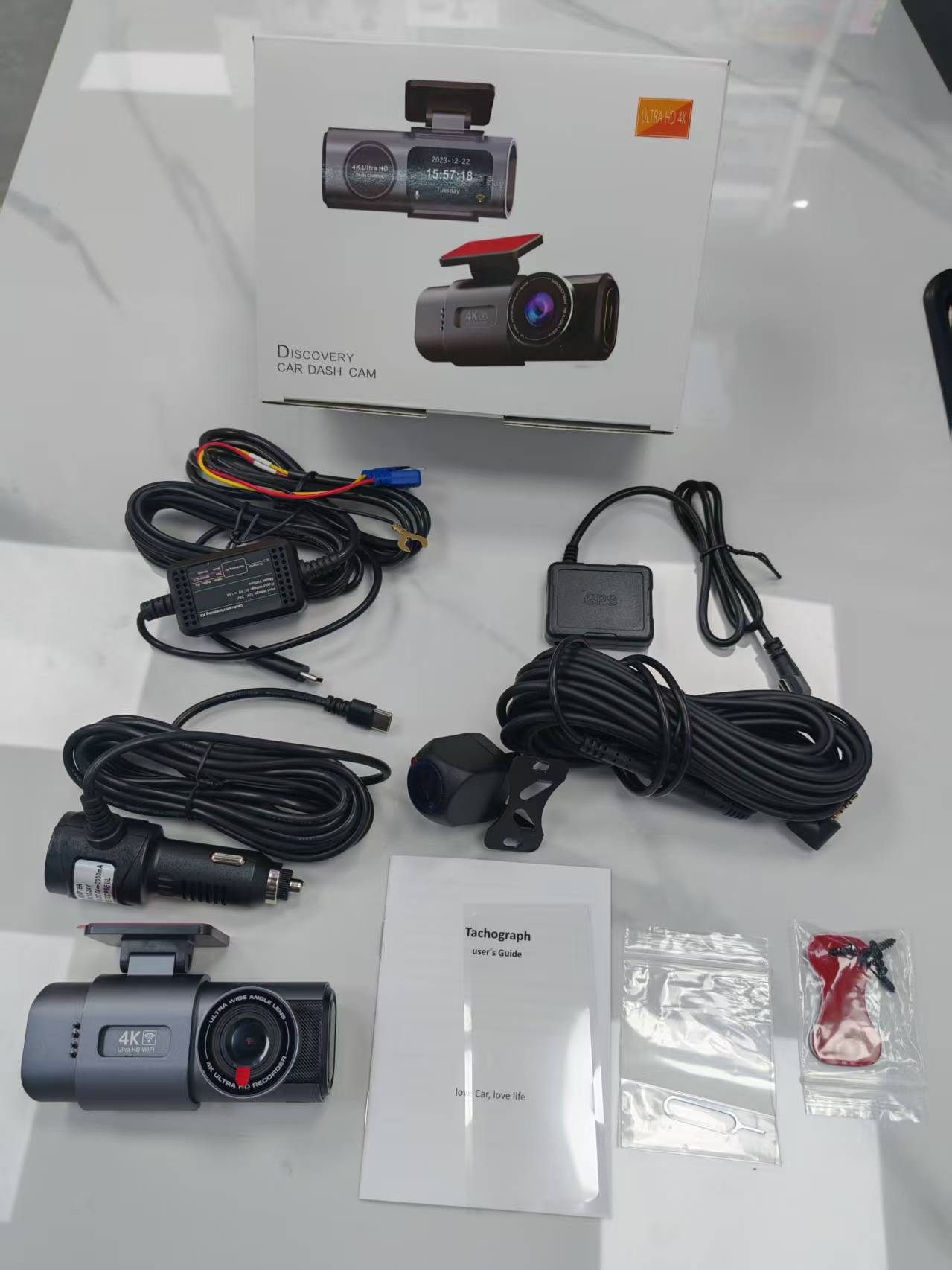 Caméra embarquée HD double avant/arrière avec Wi‑Fi et connectivité smartphoneXS - IVOIRART.COM