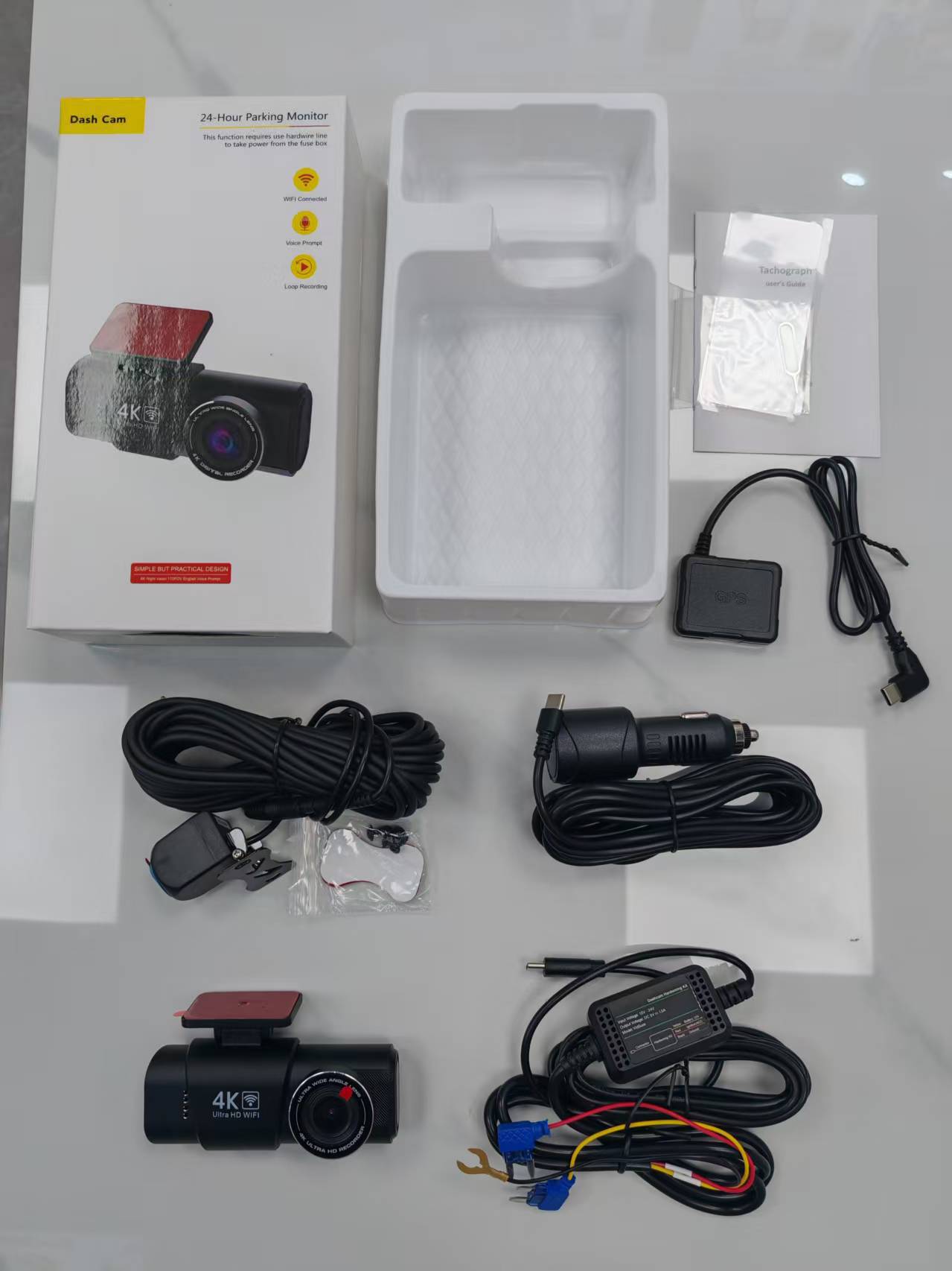 Caméra embarquée HD double avant/arrière avec Wi‑Fi et connectivité smartphoneXS - IVOIRART.COM