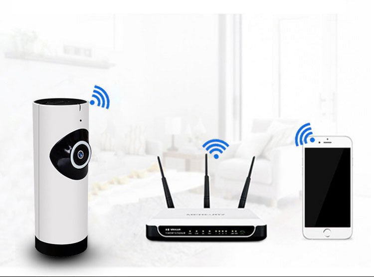 Caméra IP sans fil 720P, moniteur bébé WiFi avec vision panoramique sûre et claire - IVOIRART.COM