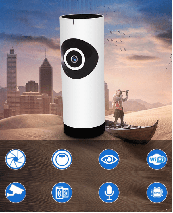 Caméra IP sans fil 720P, moniteur bébé WiFi avec vision panoramique sûre et claire - IVOIRART.COM
