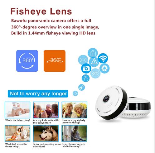 Caméra IP Wifi Cobell 960P, Sécurité Domicile Sans Fil, Panoramique 360° VR - IVOIRART.COM