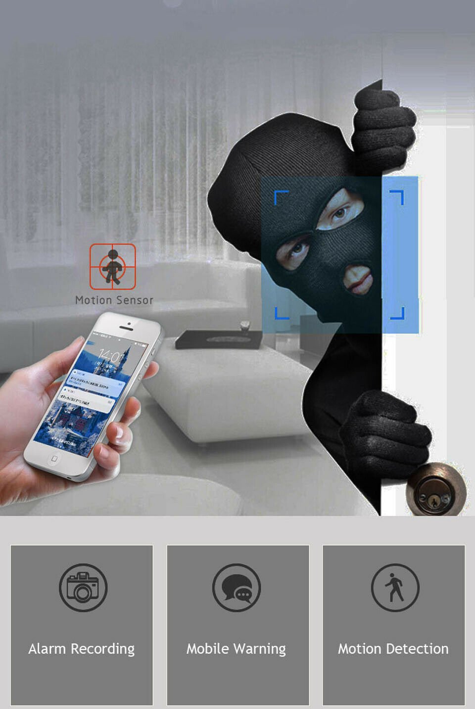 Caméra IP WiFi sans fil pour vidéosurveillance et surveillance de sécurité domestique - IVOIRART.COM