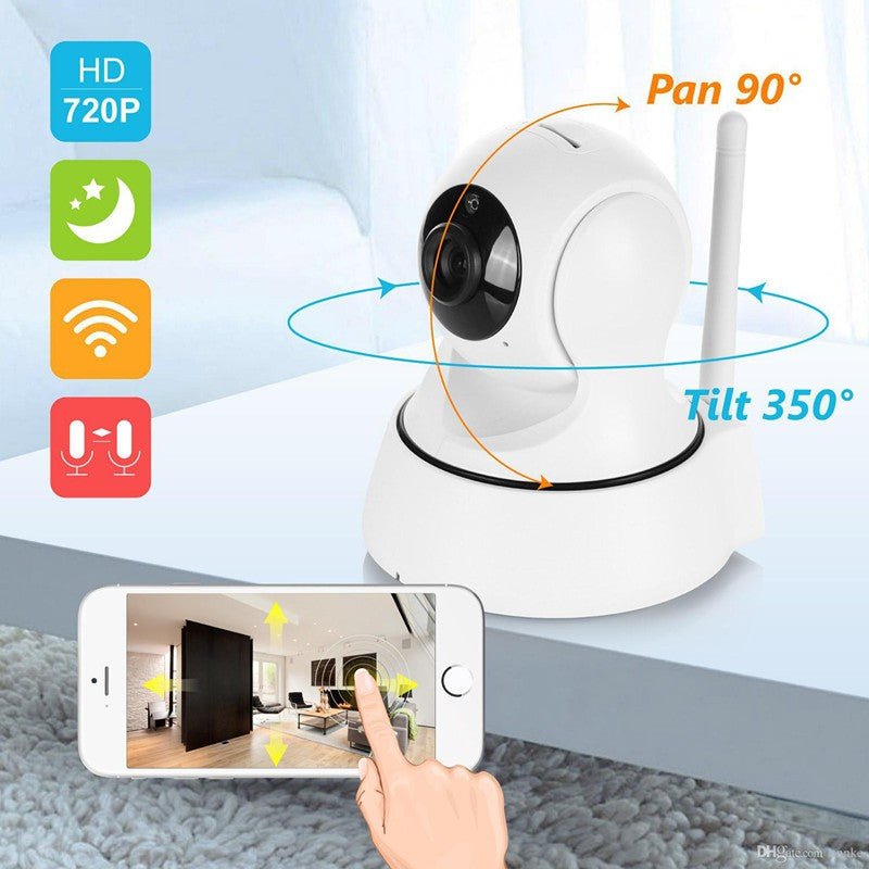 Caméra Réseau Sans Fil HD 720P avec Connexion Wi-Fi et Vision Nocturne Avancée - IVOIRART.COM