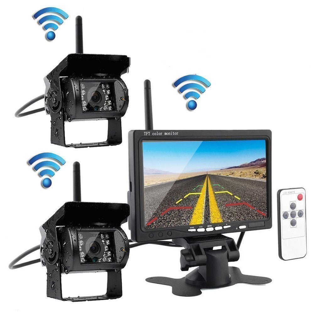 Caméra Sans Fil de Recul 7 Pouces pour Chariot Élévateur et Moissonneuse - IVOIRART.COM