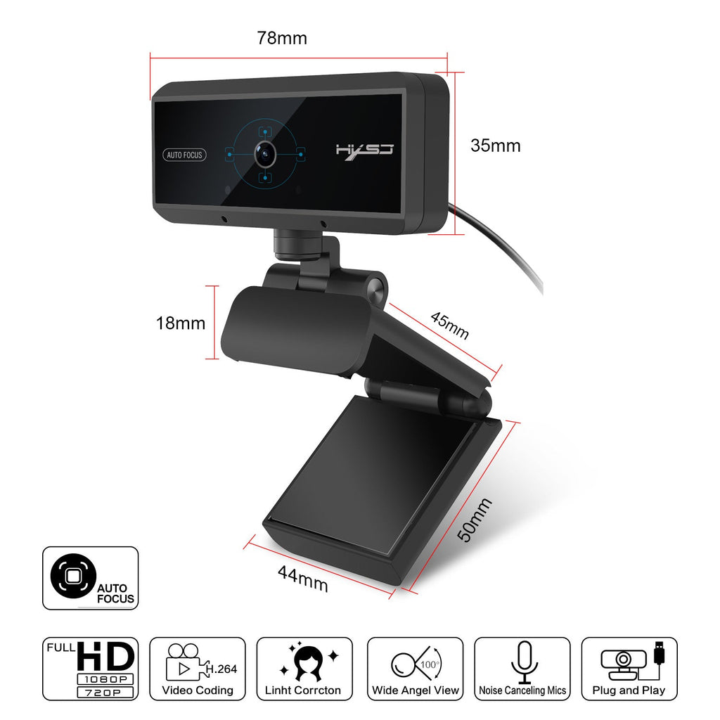 Caméra vidéo informatique HD à autofocus 5 millions pixels USB 2.0 avec capteur CMOS - IVOIRART.COM