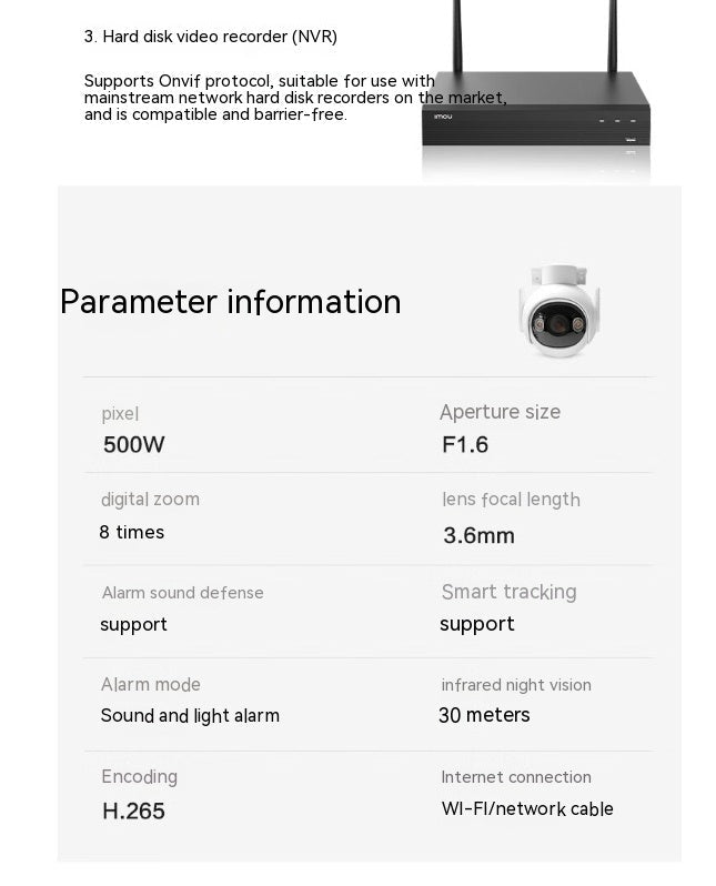 Caméras de Surveillance Extérieures Claires 5 Millions de Pixels Ultra-Nettes - IVOIRART.COM