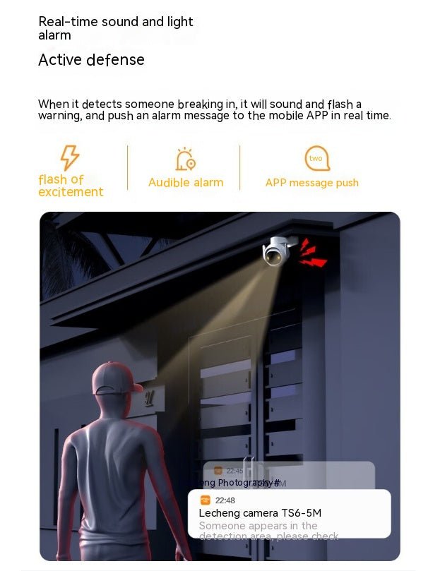 Caméras de Surveillance Extérieures Claires 5 Millions de Pixels Ultra-Nettes - IVOIRART.COM