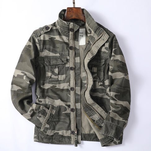 Camouflage denim jacket - IVOIRART.COM