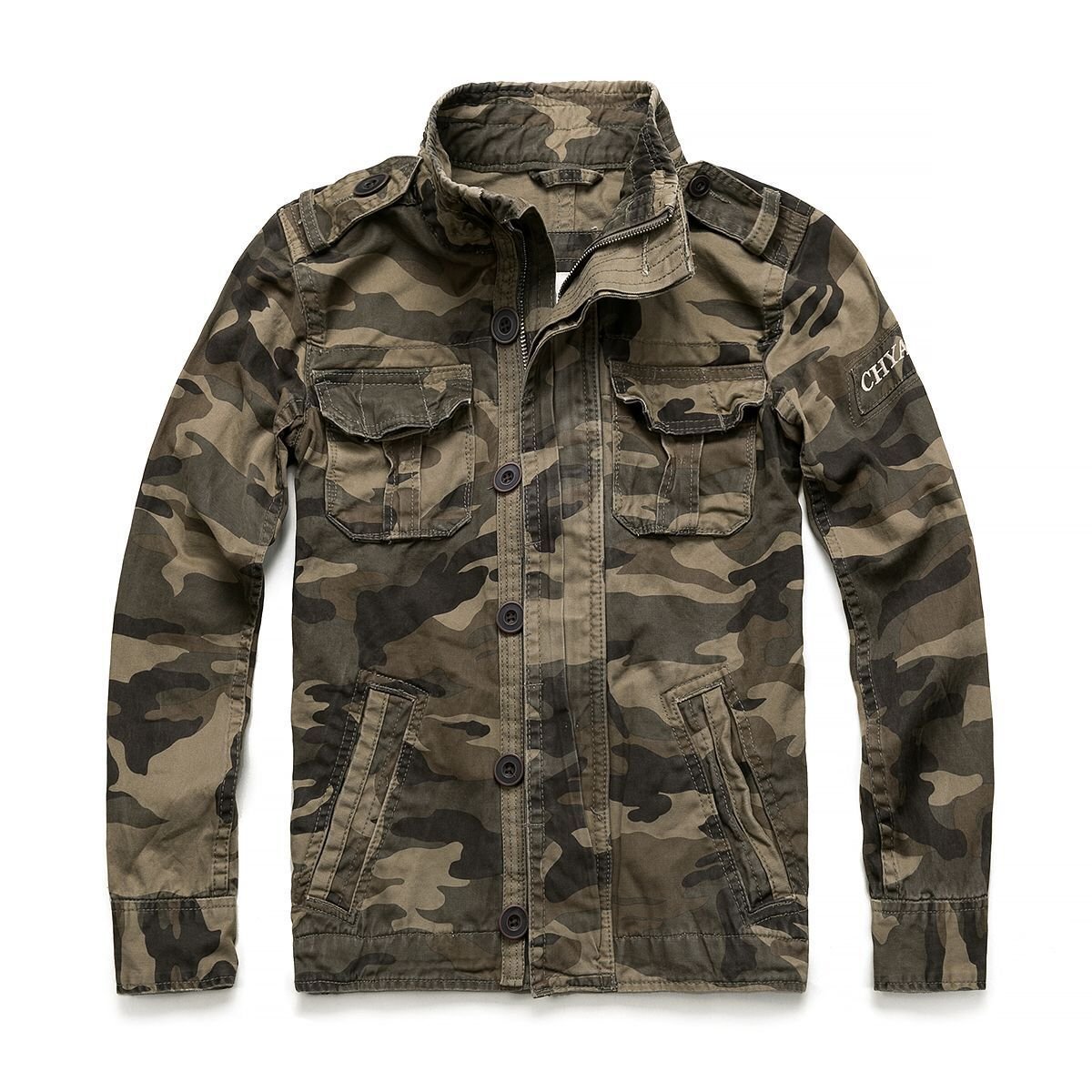 Camouflage denim jacket - IVOIRART.COM