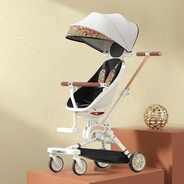 Can Sit And Lie Flat Two-way Folding Lightweight Shock-absorbing High-view Stroller - IVOIRART.COM