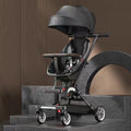 Can Sit And Lie Flat Two-way Folding Lightweight Shock-absorbing High-view Stroller - IVOIRART.COM