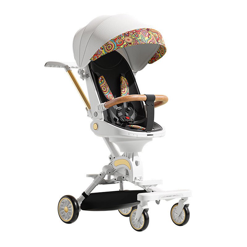 Can Sit And Lie Flat Two-way Folding Lightweight Shock-absorbing High-view Stroller - IVOIRART.COM