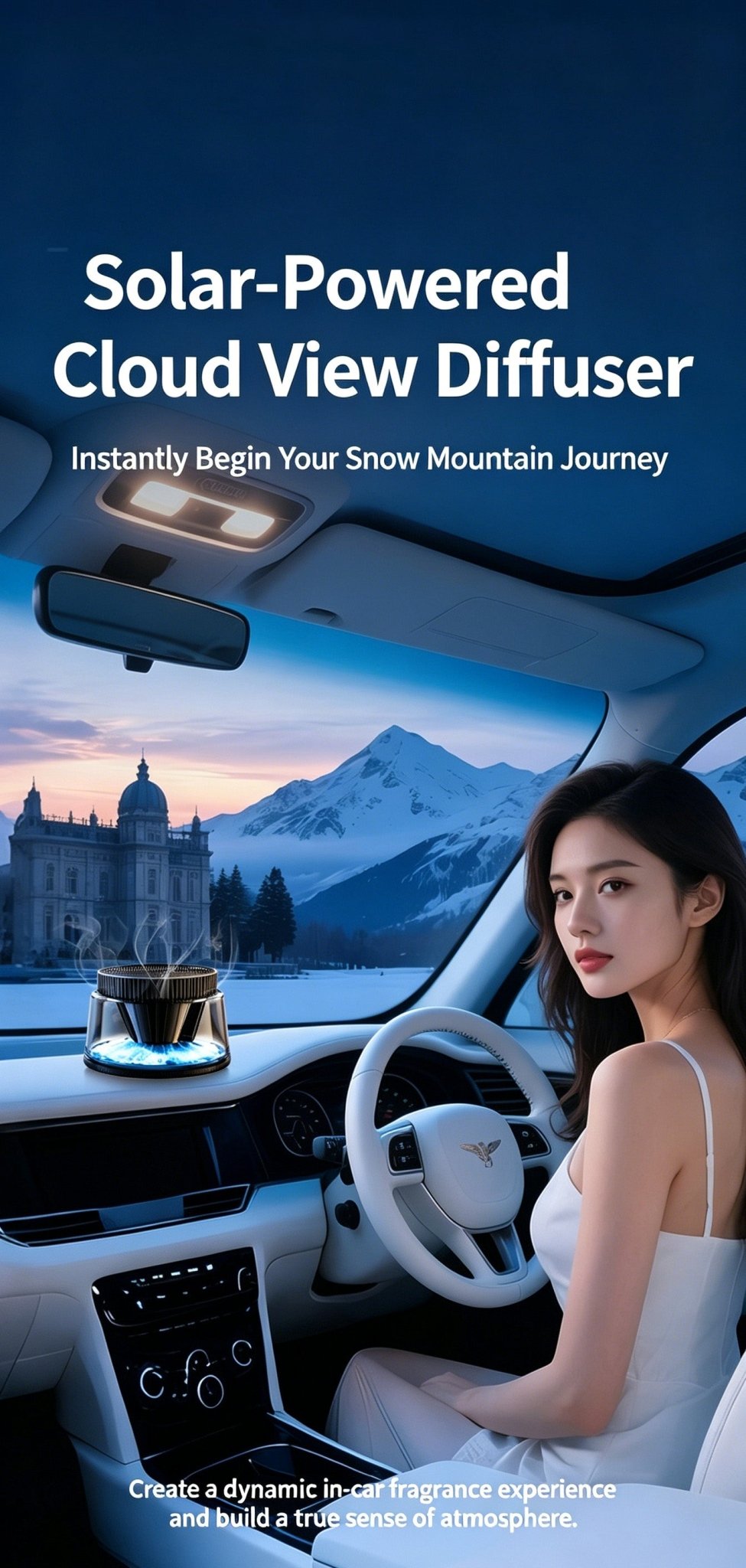 Car Mist Aroma Diffuser, Smart Solar Powered Auto Spray Car Air Freshener - IVOIRART.COM