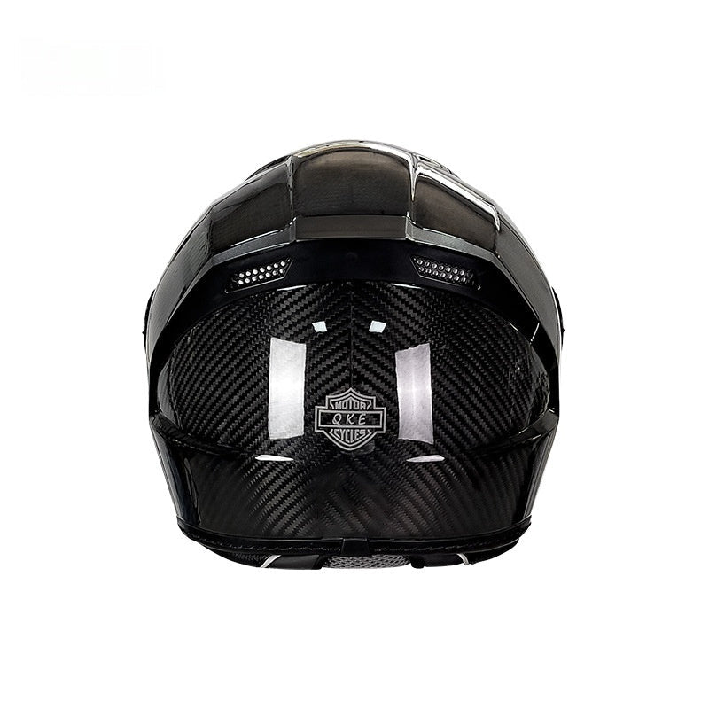 Carbon Fiber Motorcycle Helmet Motorcycle Personality Lightweight Full Cover Type - IVOIRART.COM
